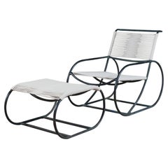 Kipp Stewart Bronze Patio Lounge Chair and Ottoman for Terra