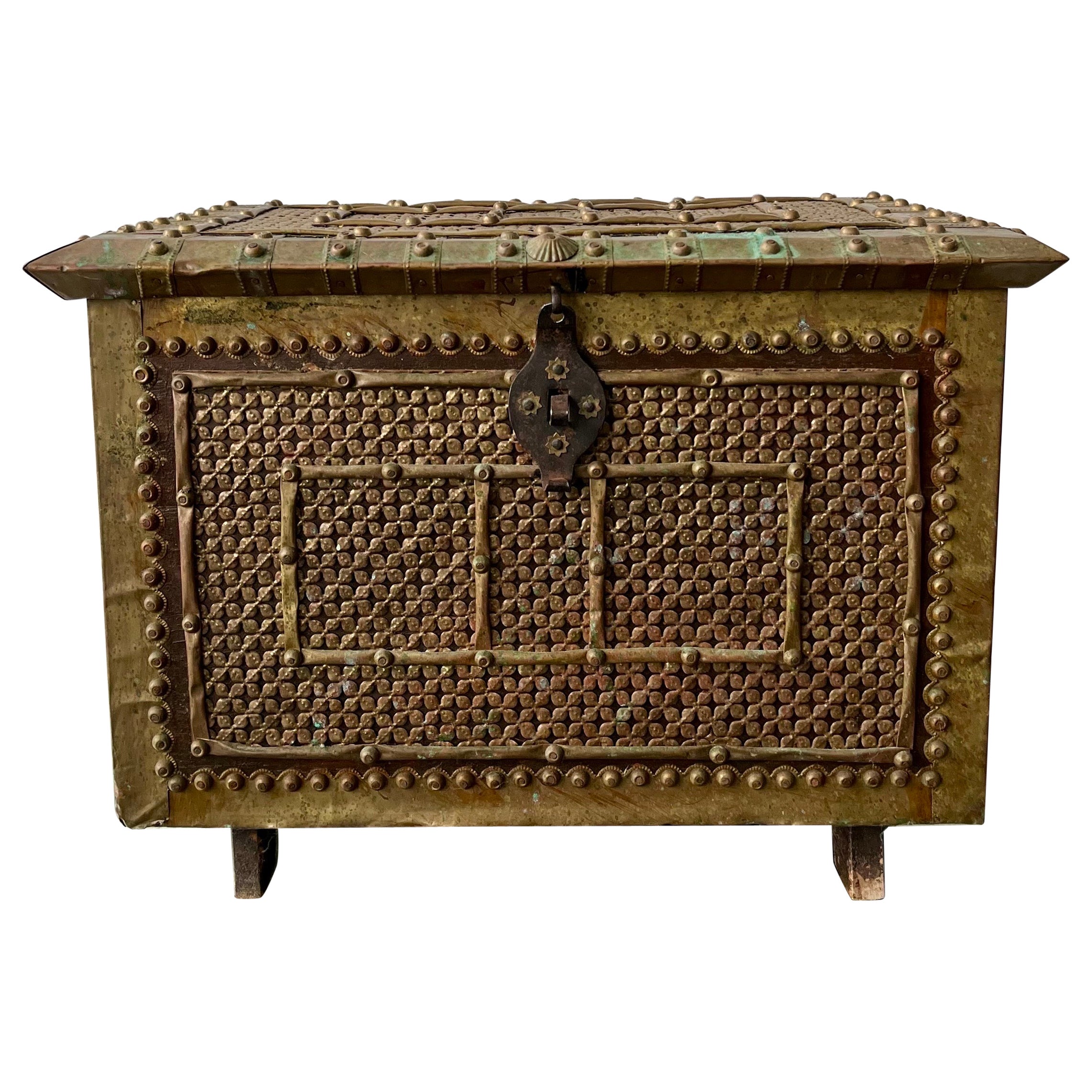 Vintage Baroque Brass Coal or Tinder Box 