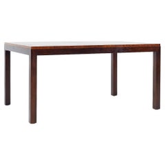 Century Furniture Mid Century Burlwood and Glass Expanding Dining Table
