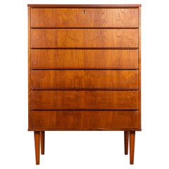 Danish Mid-Century Modern Teak Highboy Dresser