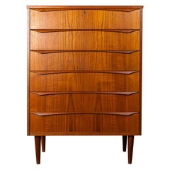 Danish Mid-Century Modern Teak Highboy Dresser