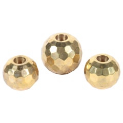 Gorgeous set of three vintage Italian spherical candle holders * Free Delivery