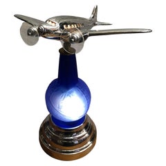 Antique 1939 World's Fair Airplane Art Deco Lamp