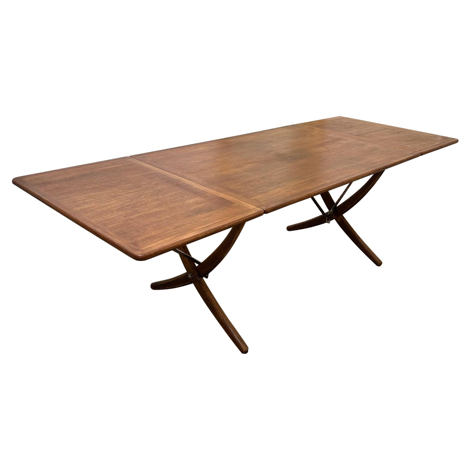 Hans Wegner Drop-Leaf Dining Table, Model AT304 For Sale