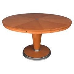 Giorgetti maple round dining table by Chi Wing Lo  (extendable round)