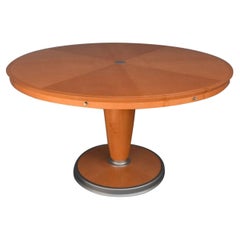 Giorgetti maple round dining table by Chi Wing Lo (extendable round)