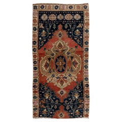 4x8.3 Ft Antique Turkish Village Rug, Ca 1920