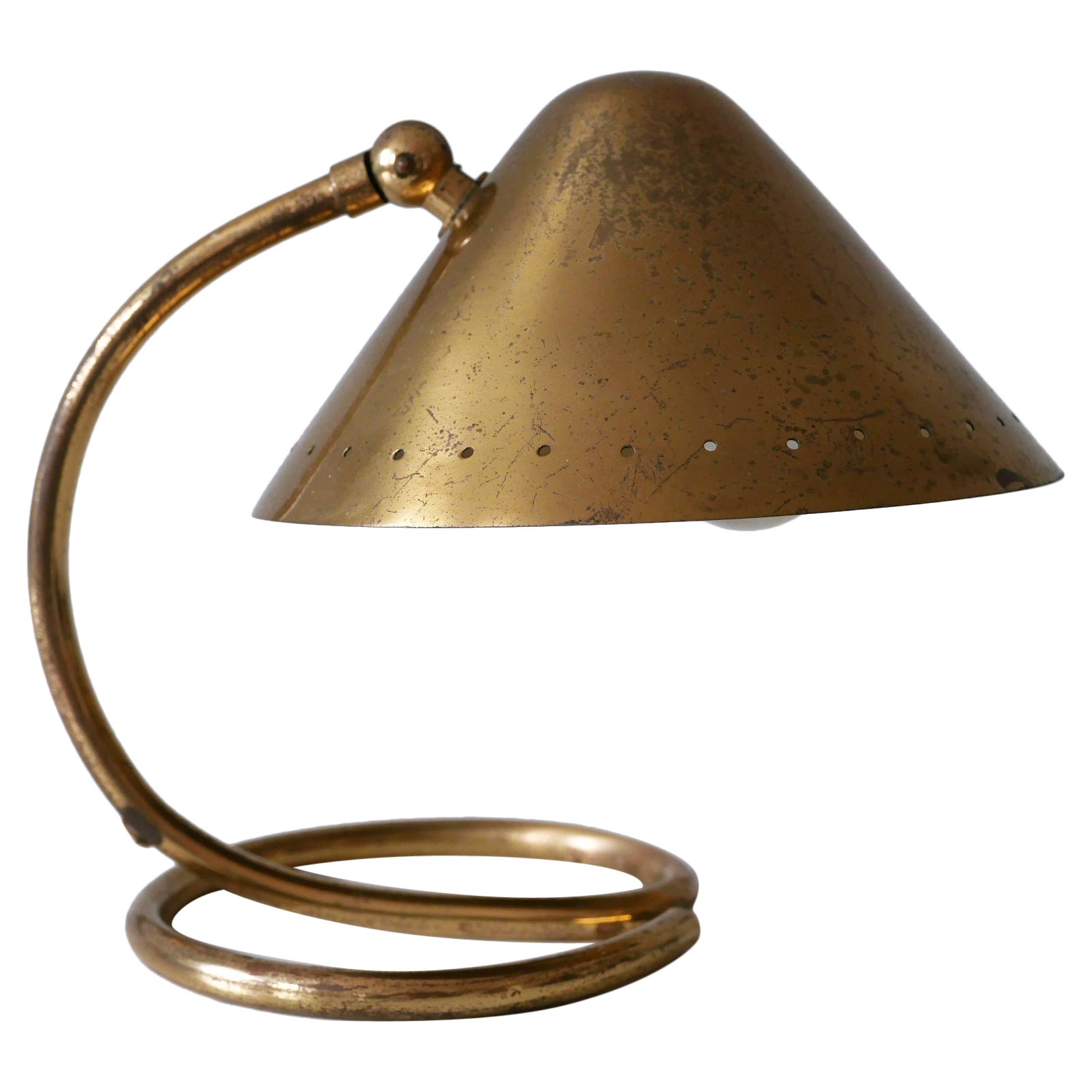 Rare and Lovely Mid-Century Modern Brass Table Lamp or Wall Light Sweden 1950s For Sale