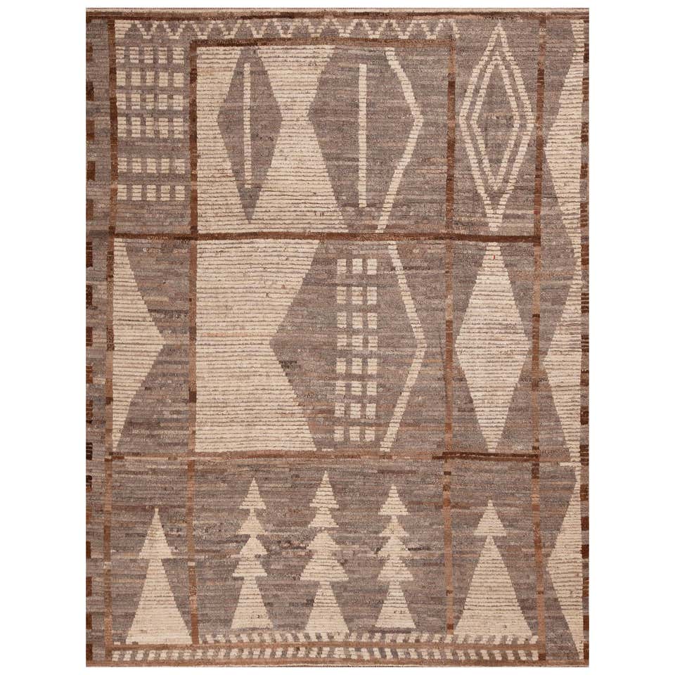 Nazmiyal Collection Neutral Earthy Brown Geometric Modern Area Rug 8'8 ...