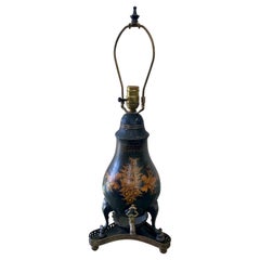Antique French Tole Decanter Lamp