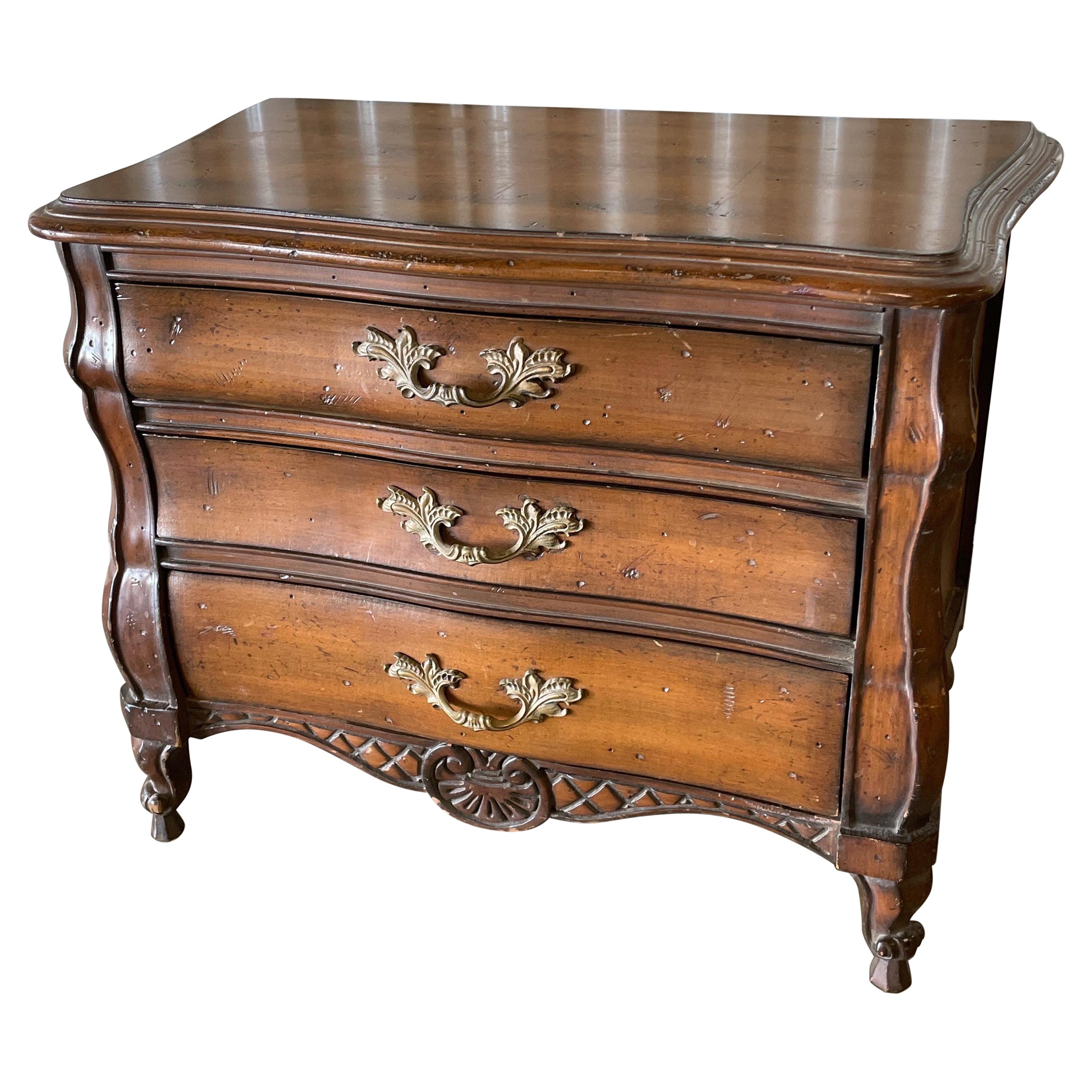Miniature Three Drawer Louis XV Style Chest of Drawers For Sale