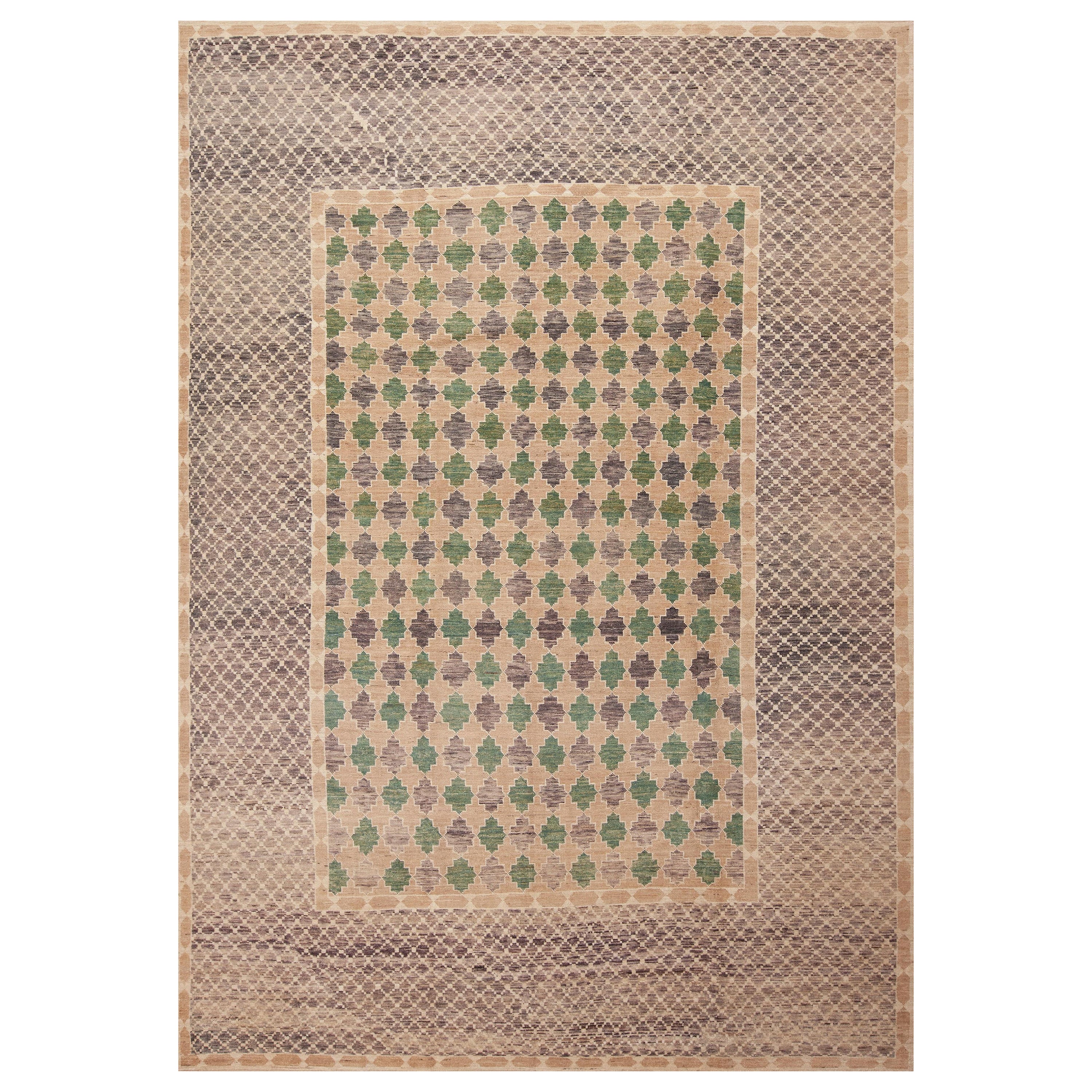 Nazmiyal Collection Mid-Century Modern Inspired Design Rug 9'3" x 13' For Sale