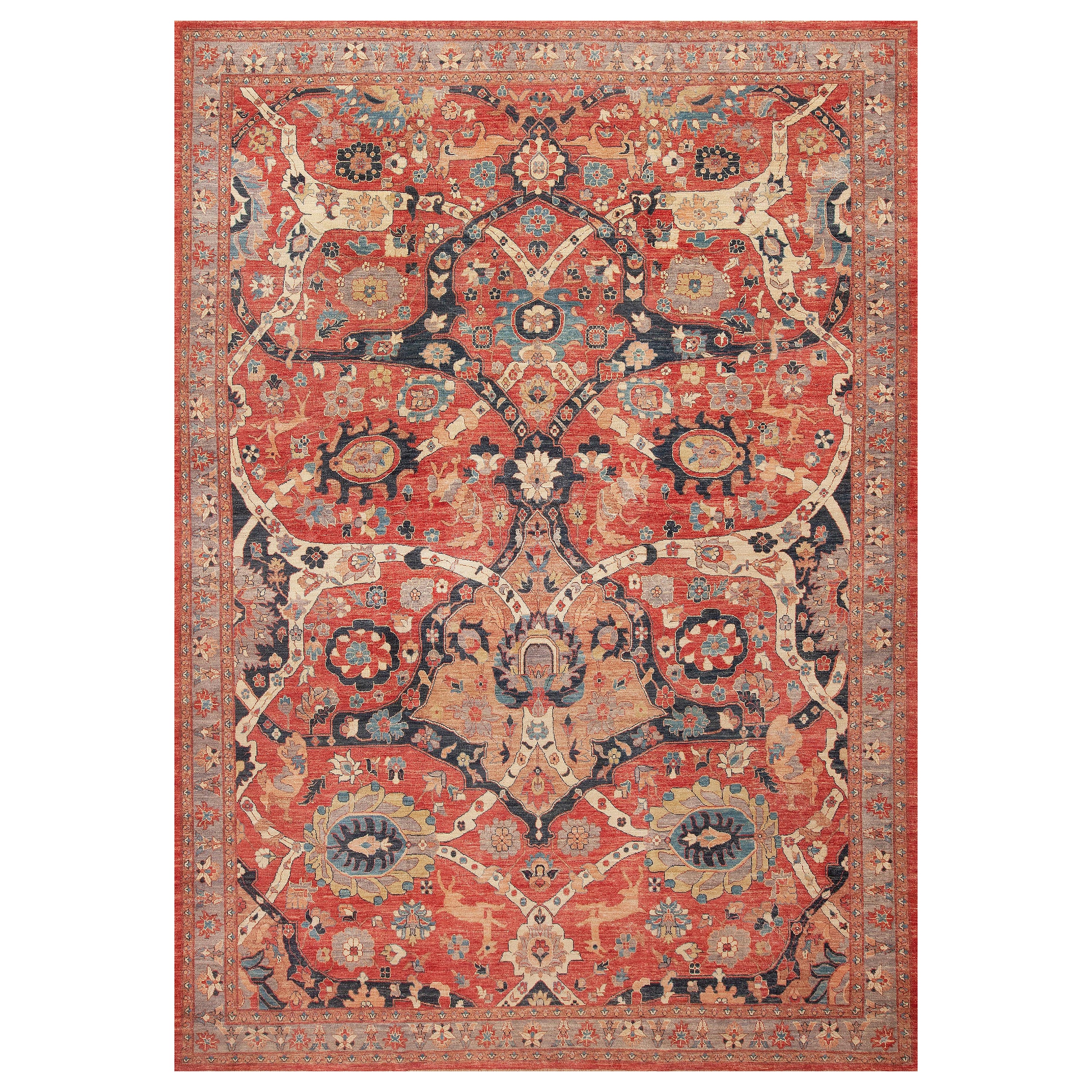Nazmiyal Kollektion Moderner orientalischer Teppich im persischen Tierdesign 10'4" x 14'6"