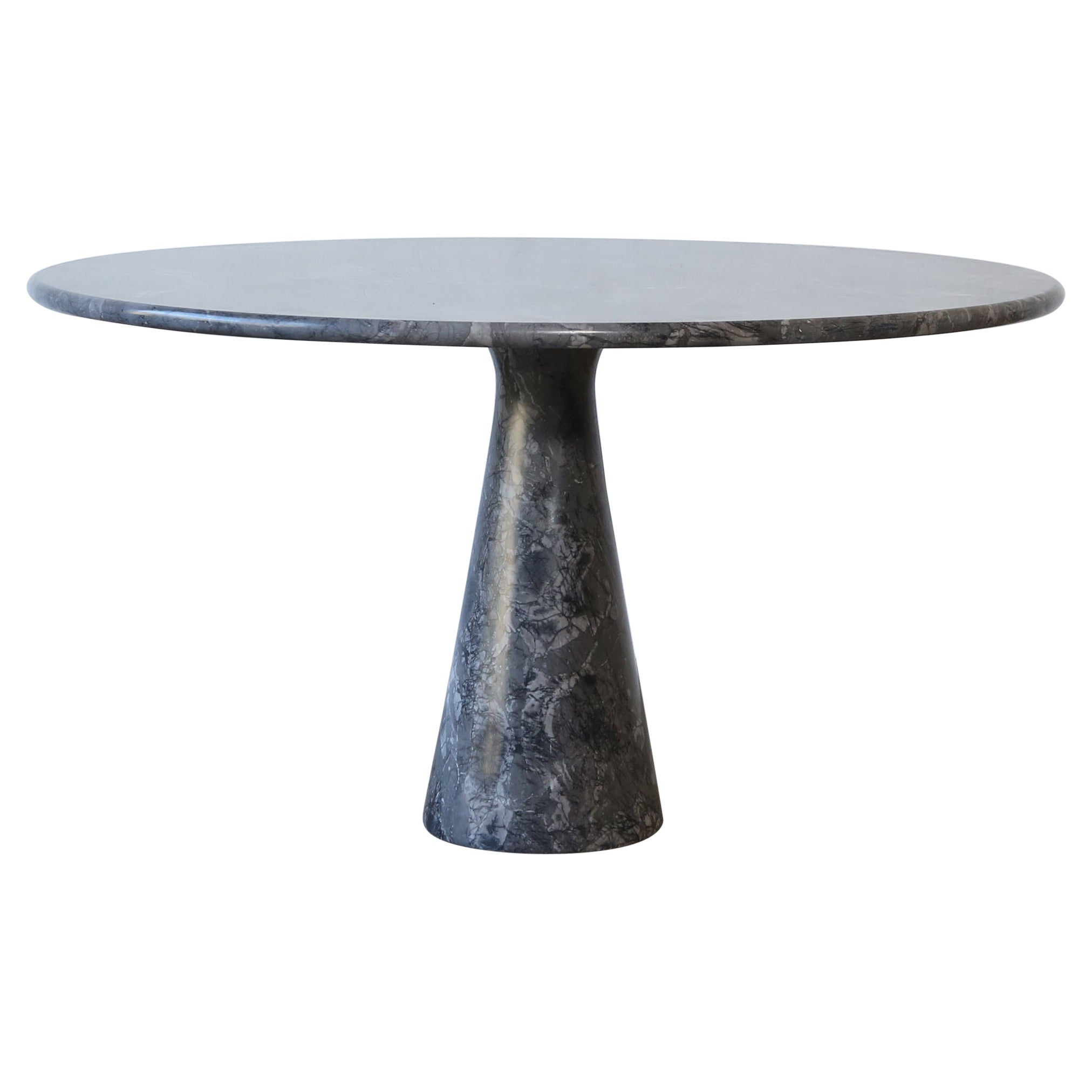 Angelo Mangiarotti Round Solid Marble M1 Dining Table, Italy, 1970s For Sale