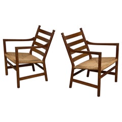Retro Pair of CH44 Lounge Chairs by Hans Wegner 