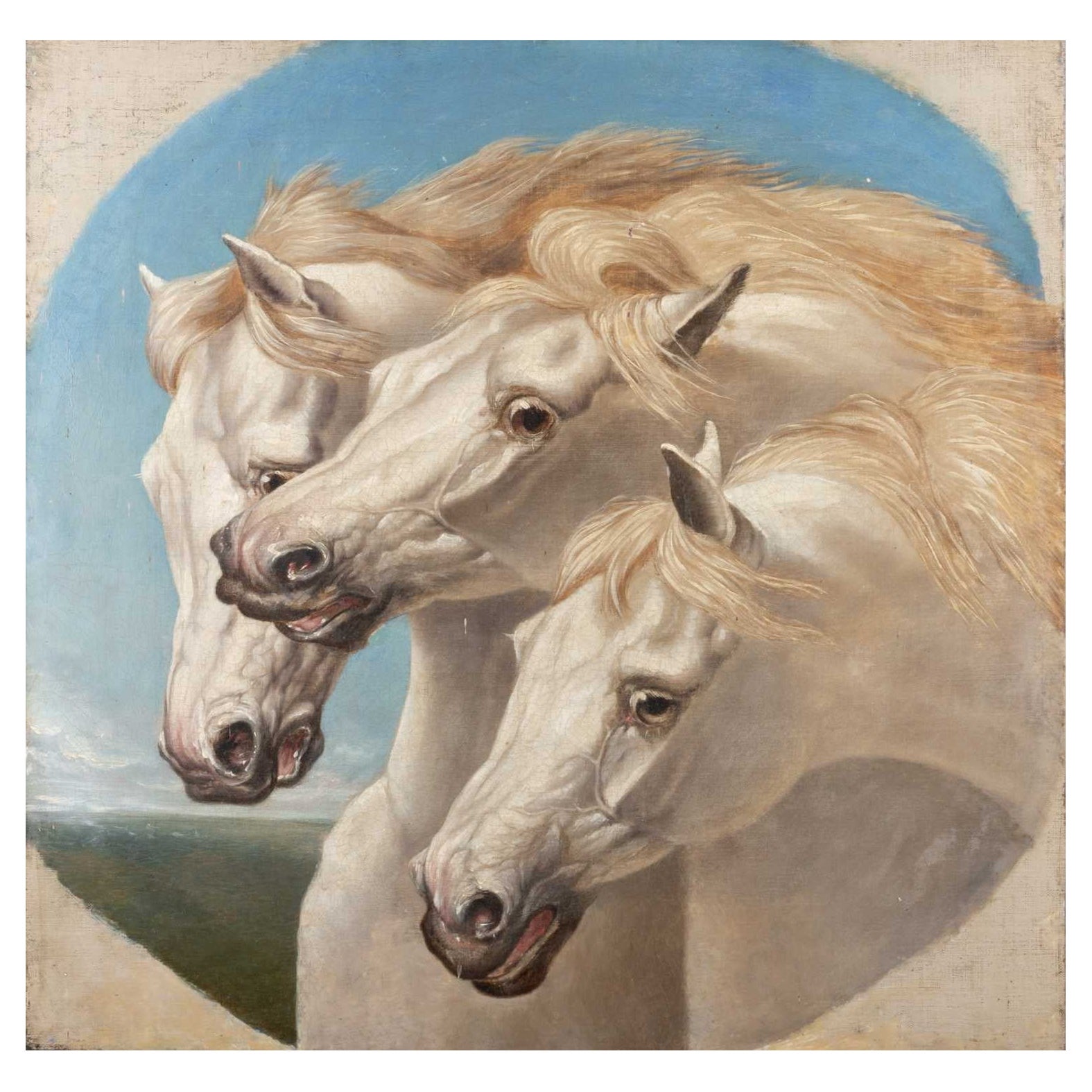 After John Frederick Herring Snr. (British, 1795-1865)  Pharaoh's Horses  For Sale