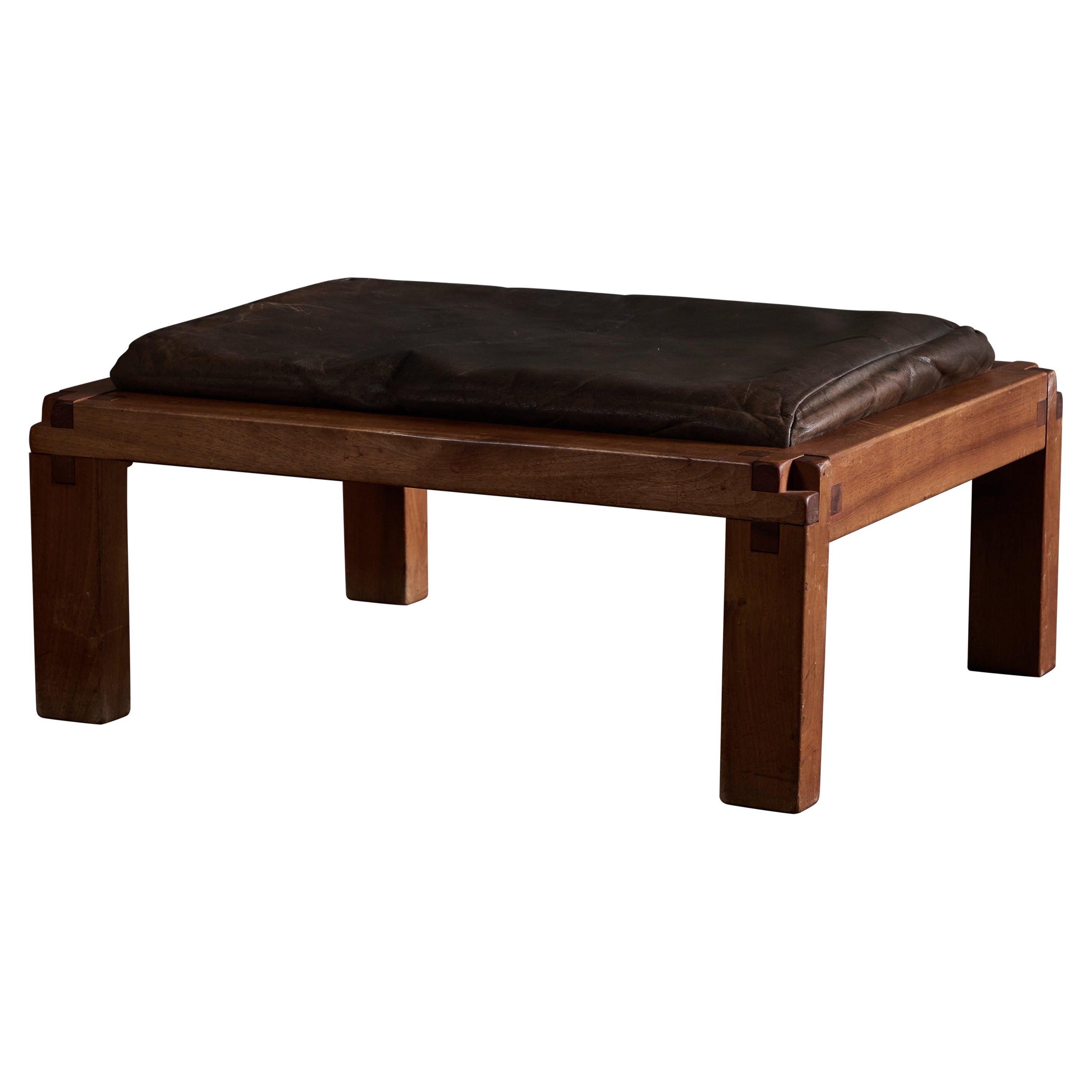 S 20 Leather Ottoman by Pierre Chapo