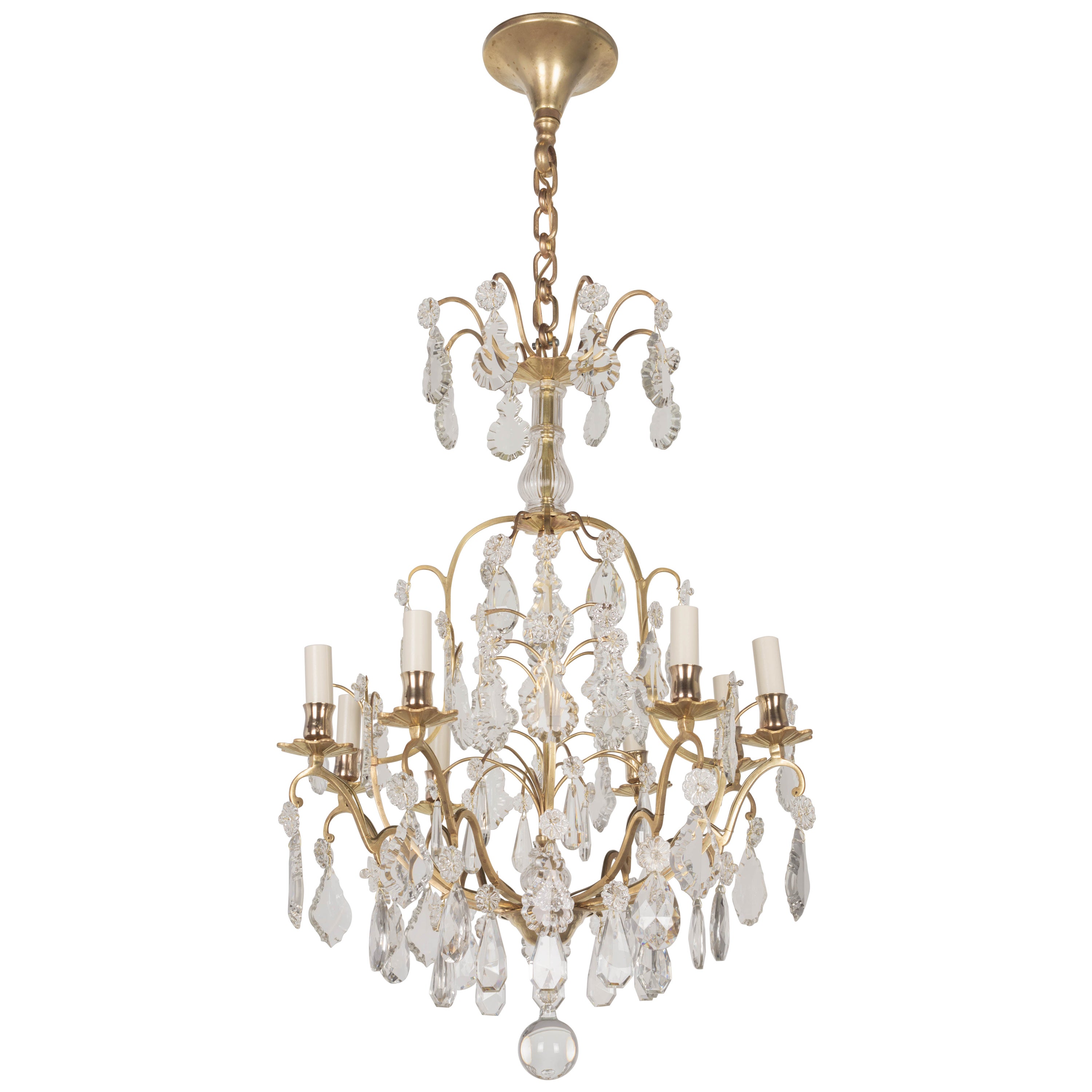 French Louis XV Style Crystal Chandelier