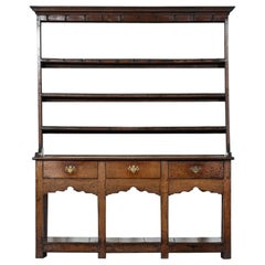 Antique English George III Oak Potboard Dresser