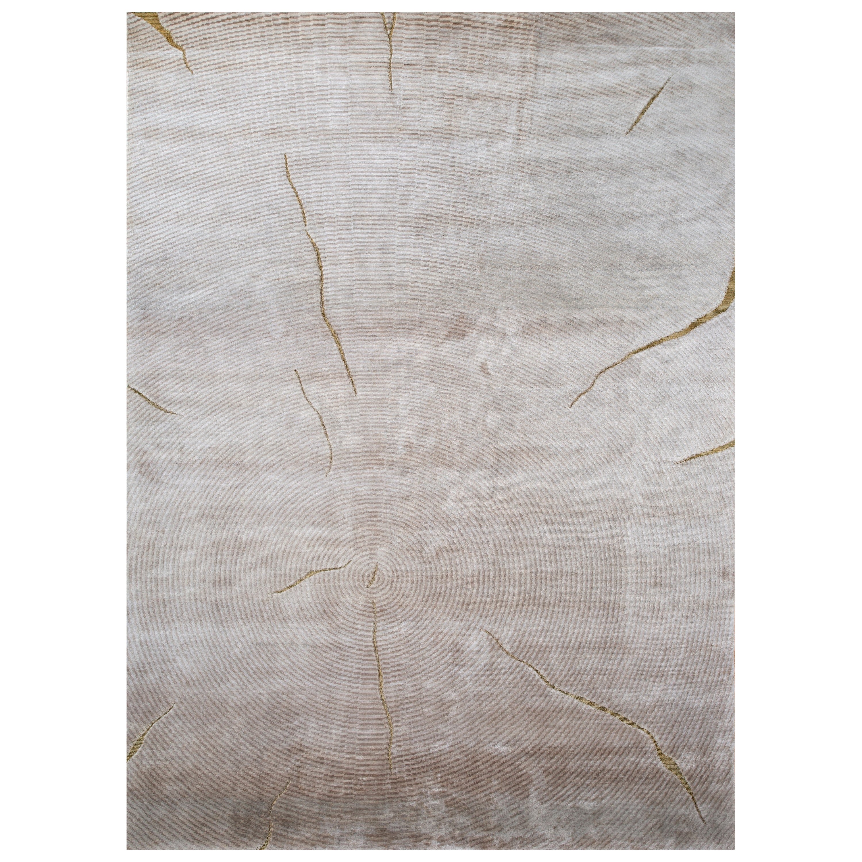 Ethereal Elegance Hand-Knotted Modern Area Rug For Sale