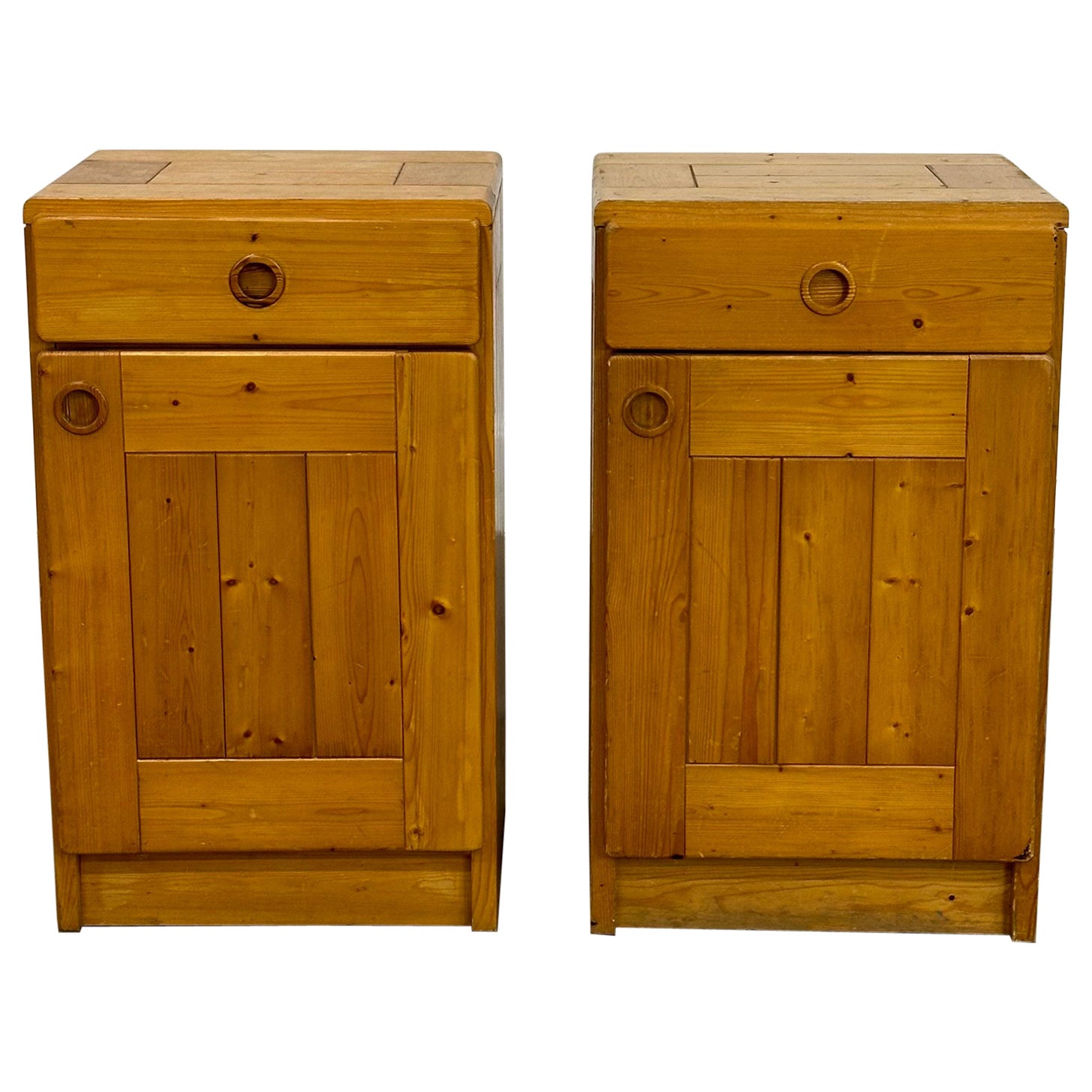 Charlotte Perriand storage pair of storage cabinets for Les Arcs, France, 1960s For Sale