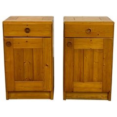 Retro Charlotte Perriand storage pair of storage cabinets for Les Arcs, France, 1960s
