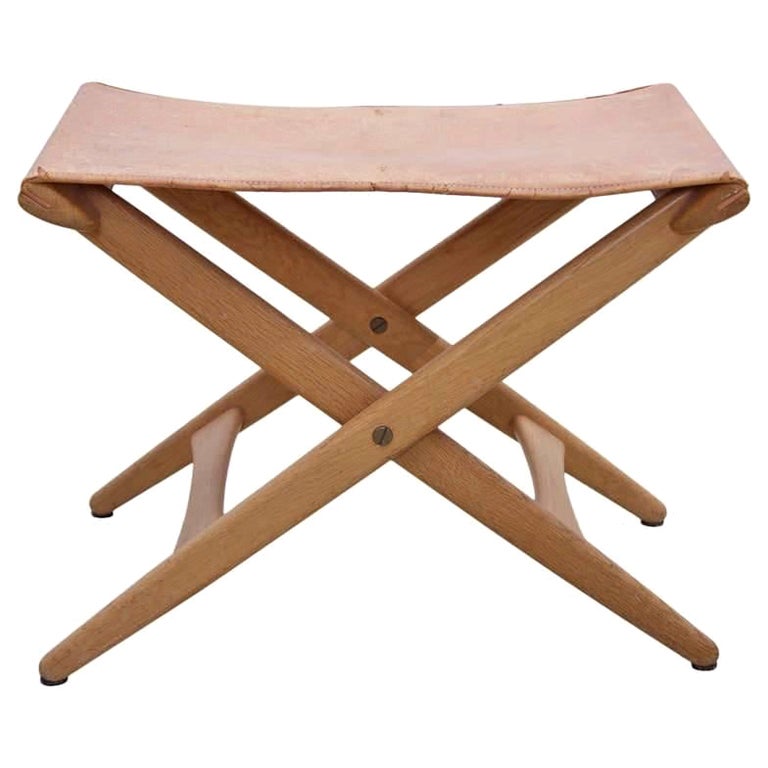 Folding Stool by Des. Uno and Östen Kristiansson for Luxus Vittsjö For Sale