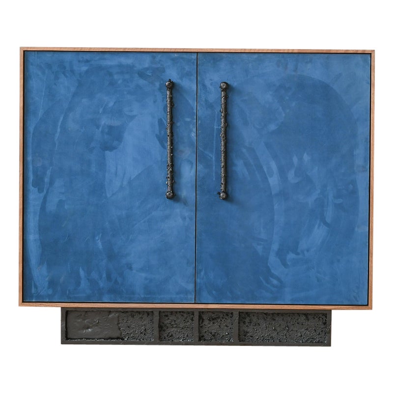 Excavated Suede Cabinet by Jeff Martin Joinery