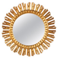 Large Mid Century Modern Sunburst Mirror - Resin