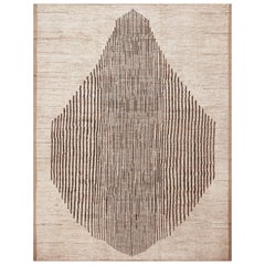 Collection Nazmiyal, motif géométrique moderne tapis à poils de laine 10'7" x 13'10"