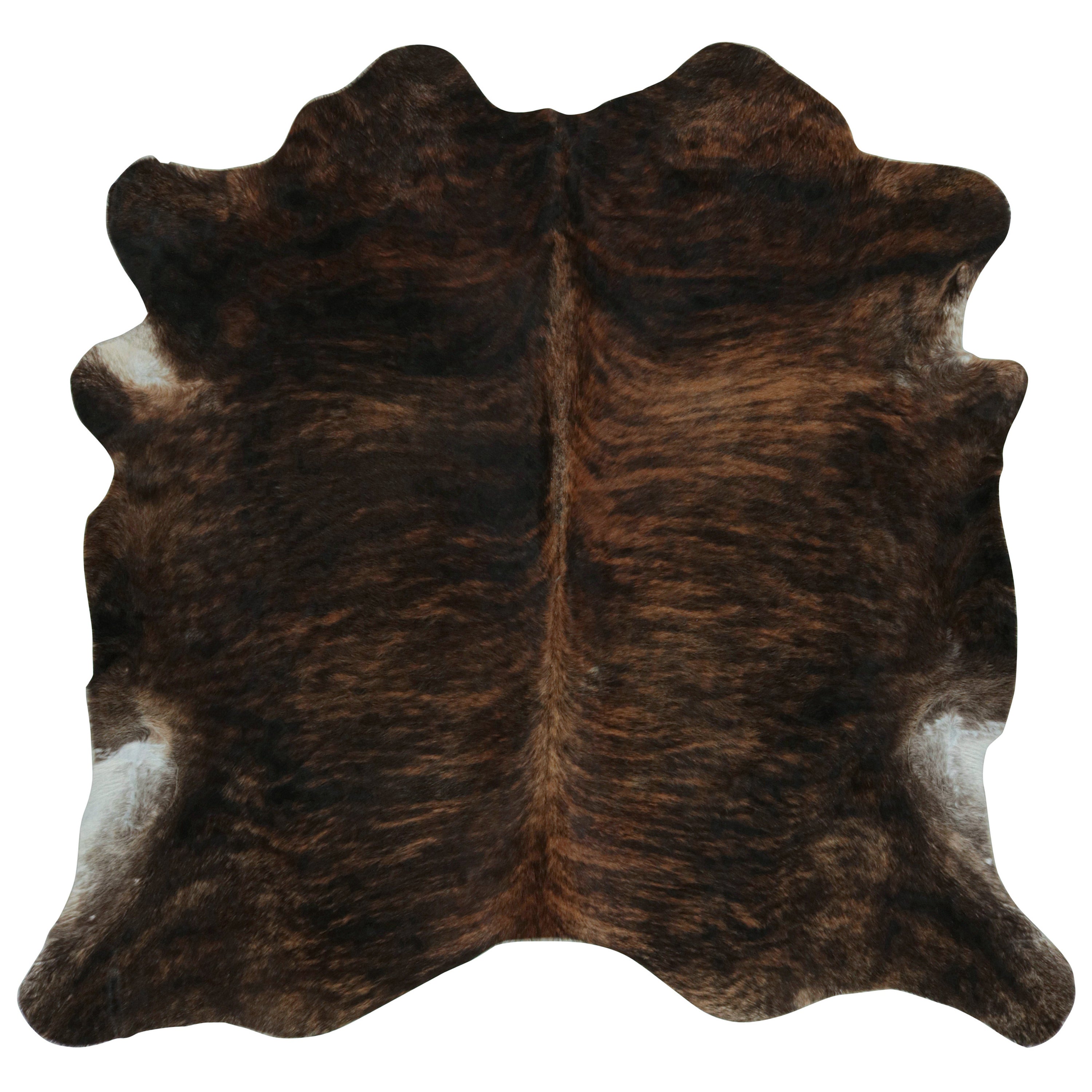 Rug & Kilim’s Contemporary Cowhide Rug in Beige-Brown and Black