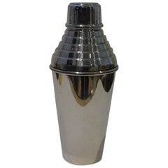 Large Art Deco Silver Plated Cocktail Shaker by Hukin & Heath