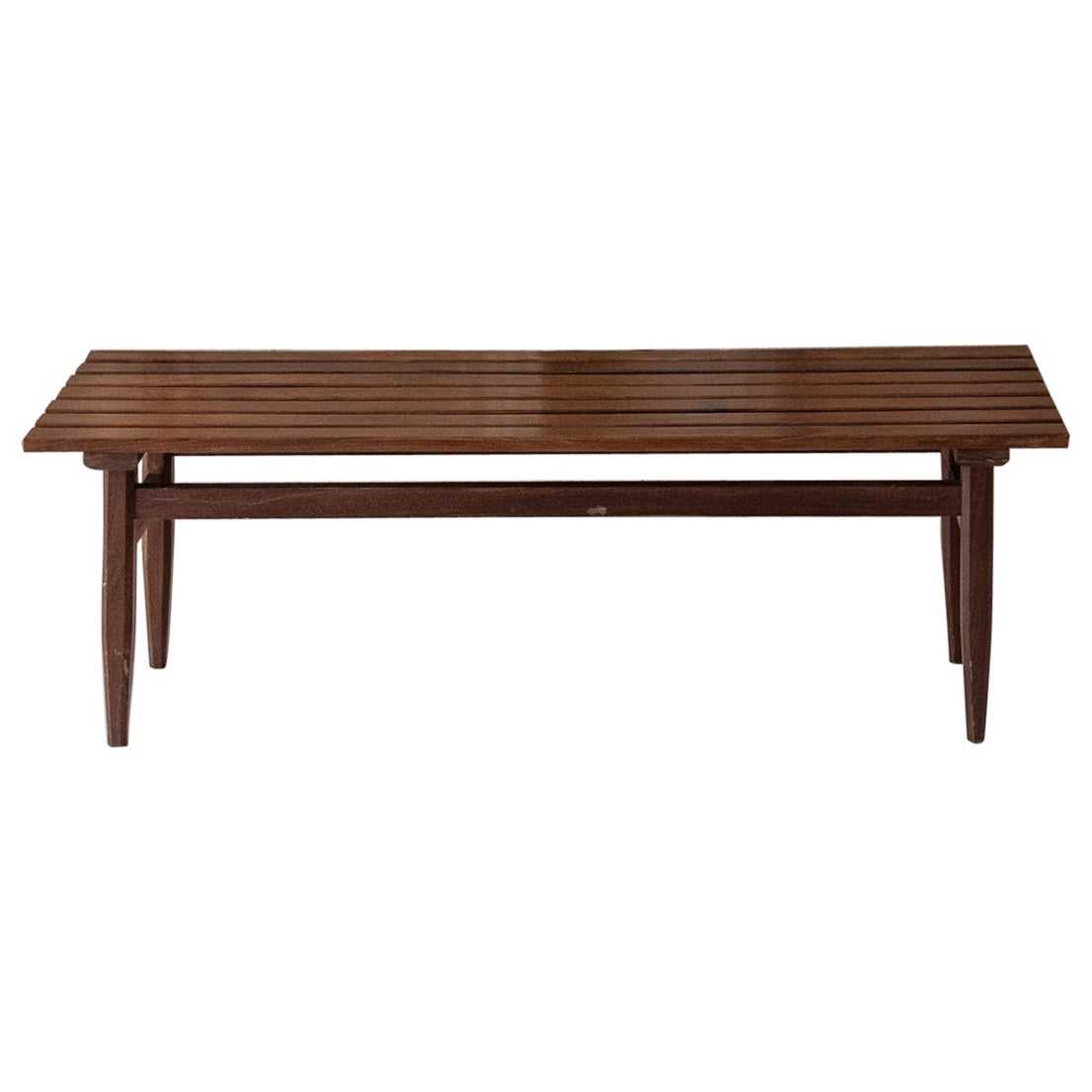 Midcentury italian wooden bench, Italy 1960