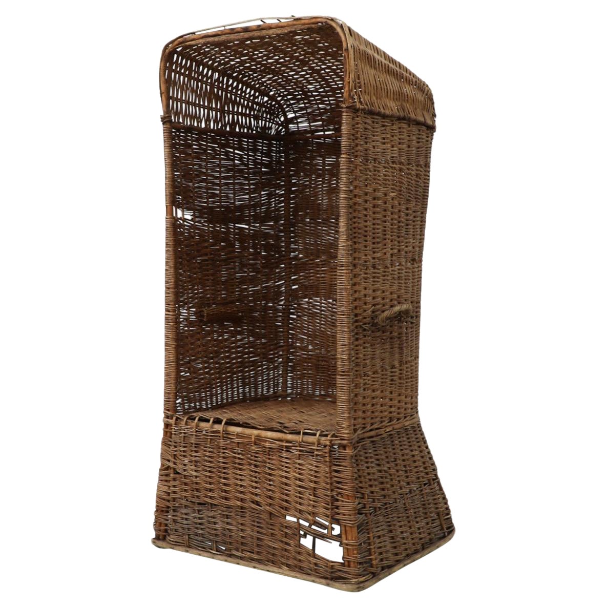 Mid-Century Rohe Noordwolde Style Rattan Beach Throne