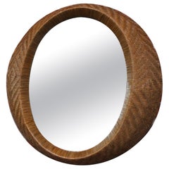 Woven Rattan Wall Mirror by Umbra