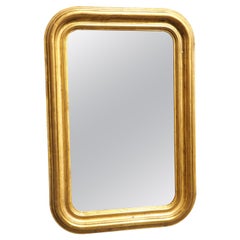 Circa 1850 Antique Giltwood Louis Philippe Mirror from France