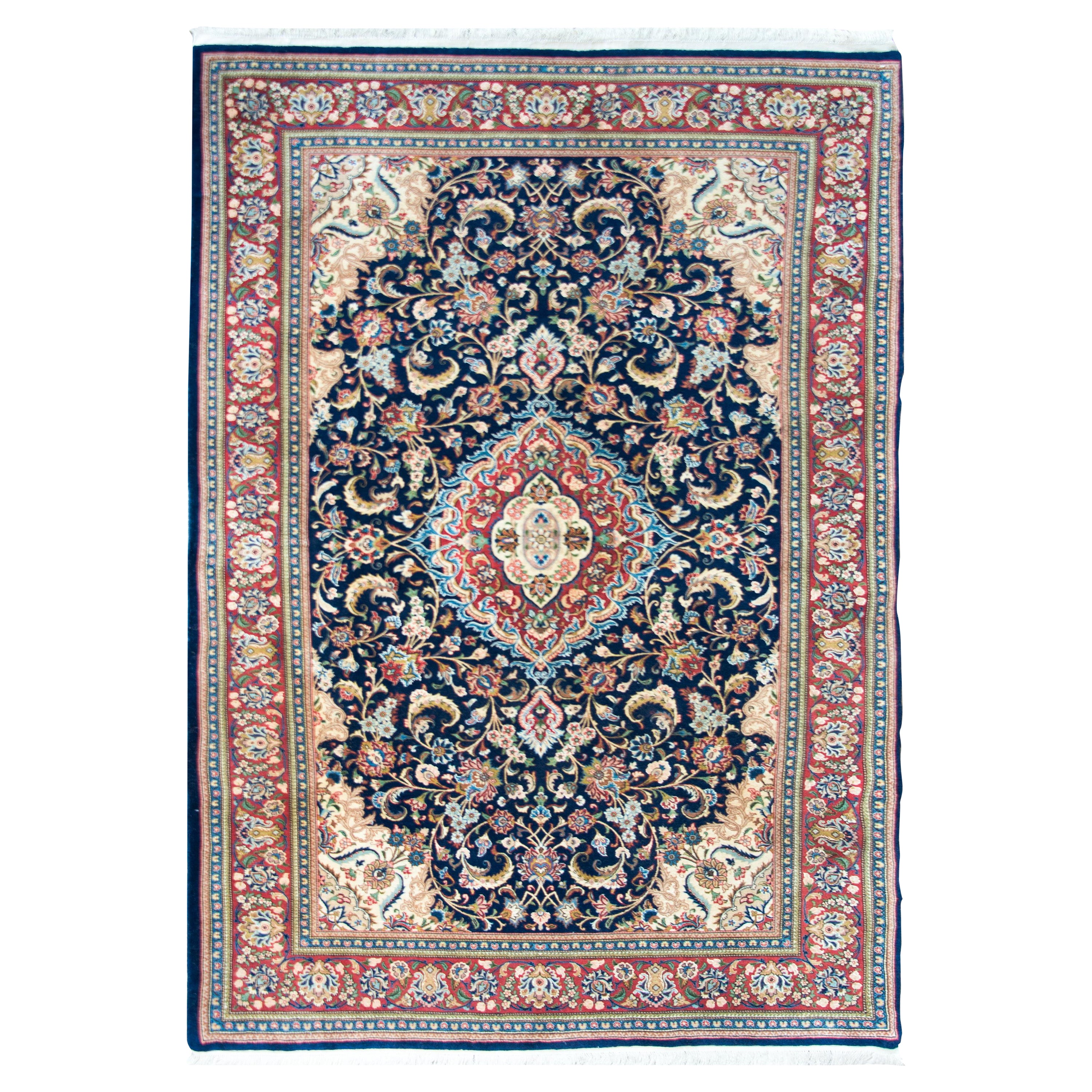 Vintage Persian Kashan Rug For Sale