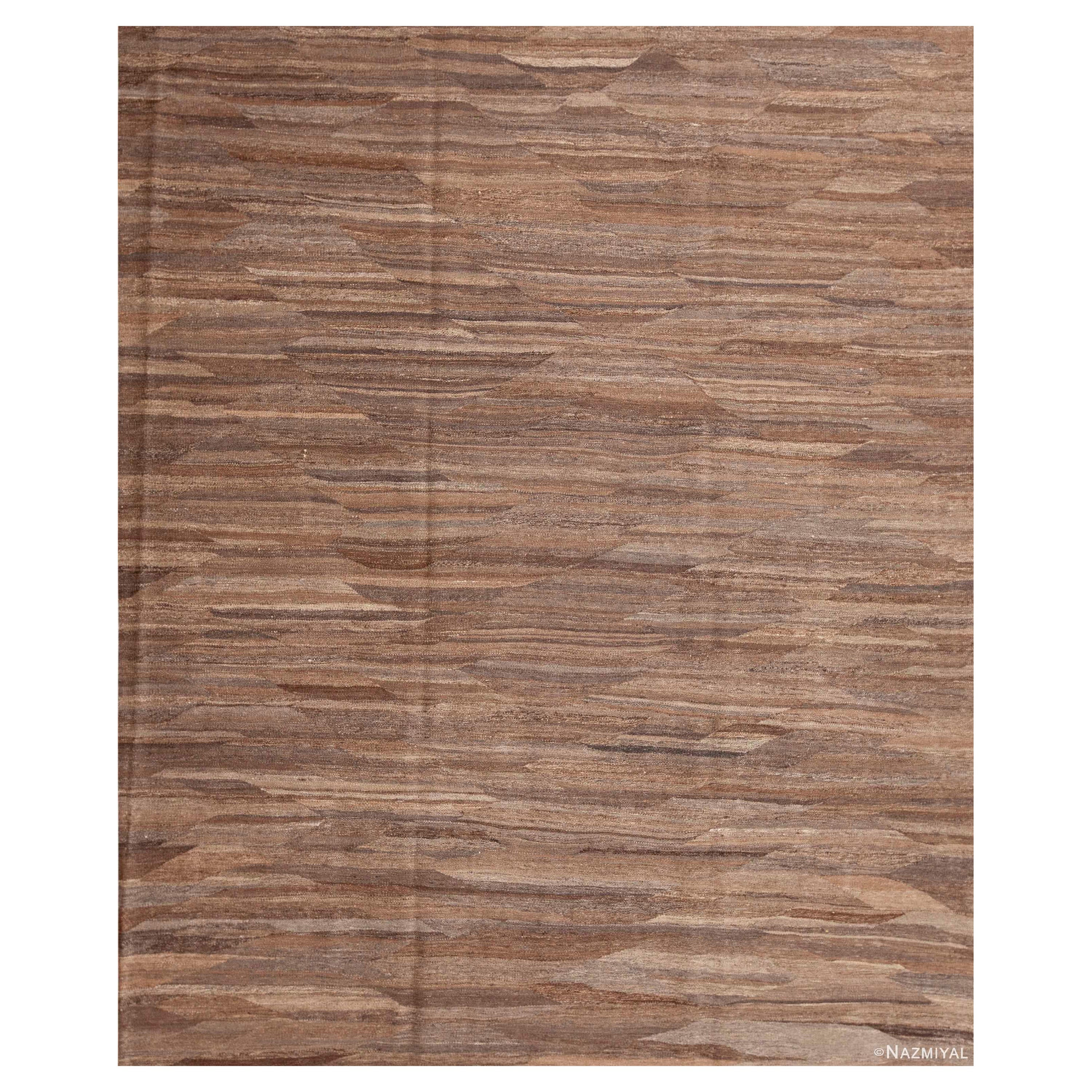 Nazmiyal Collection Abstrakte Stammeskultur Moderne Flachgewebe Kilim Teppich 8' x 9'7"