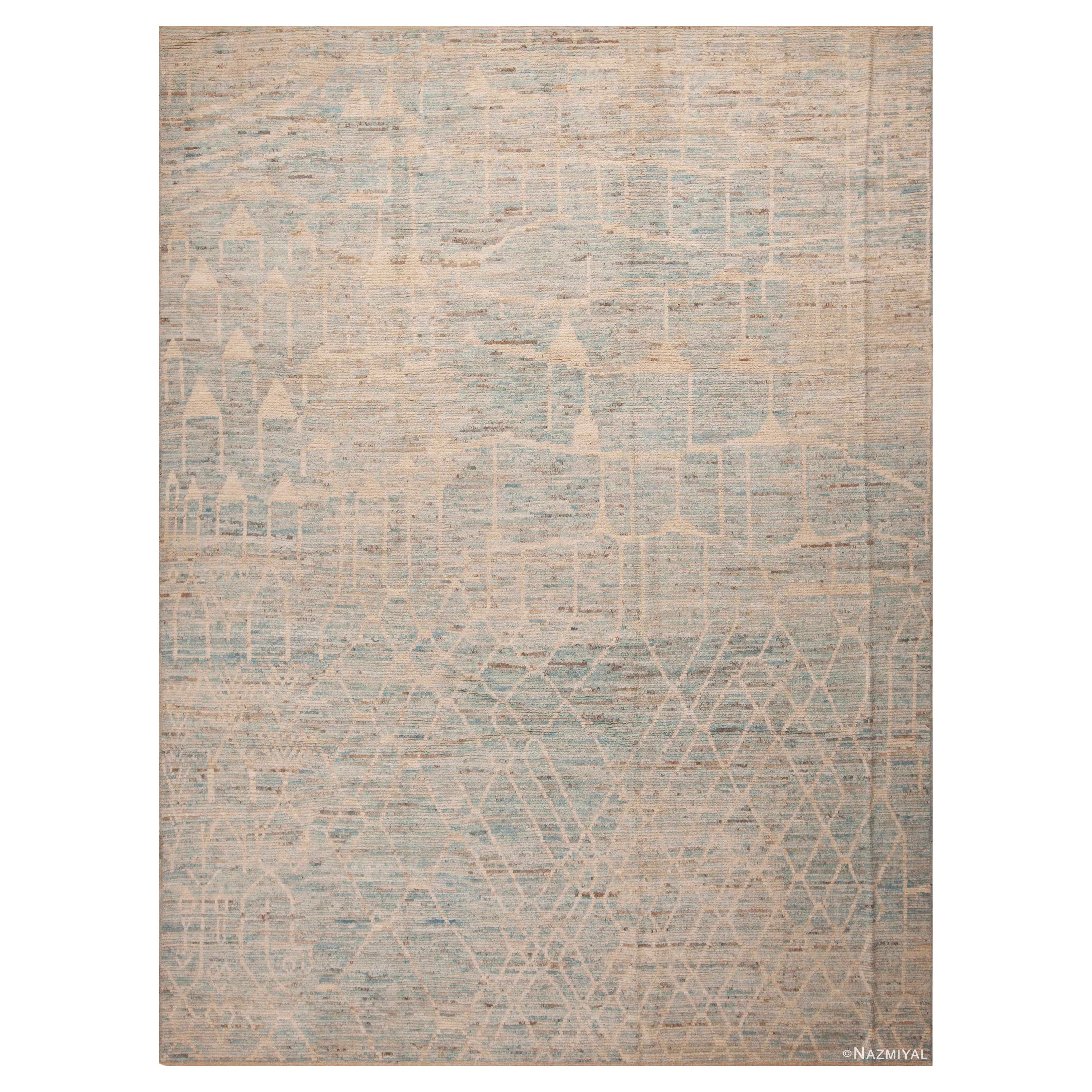 Nazmiyal Collection Decorative Modern Tribal Geometric Rug 10'6" x 13'10" For Sale