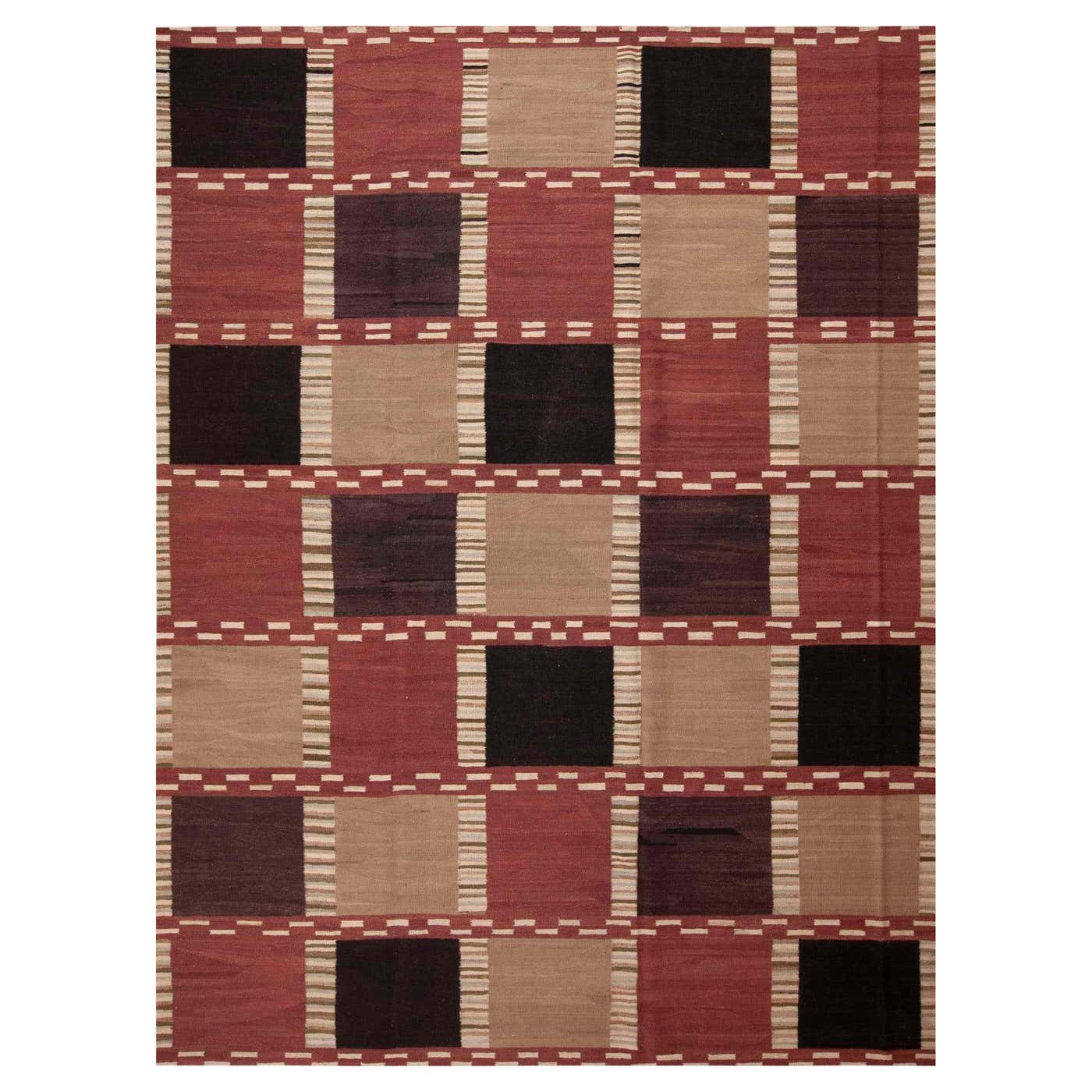 Nazmiyal Collection Modern Flatwoven MCM Swedish Design Kilim Rug 10' x ...