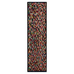 Vintage Afghan runner rug, in Polychromatic Geometric Patterns, from Rug & Kilim