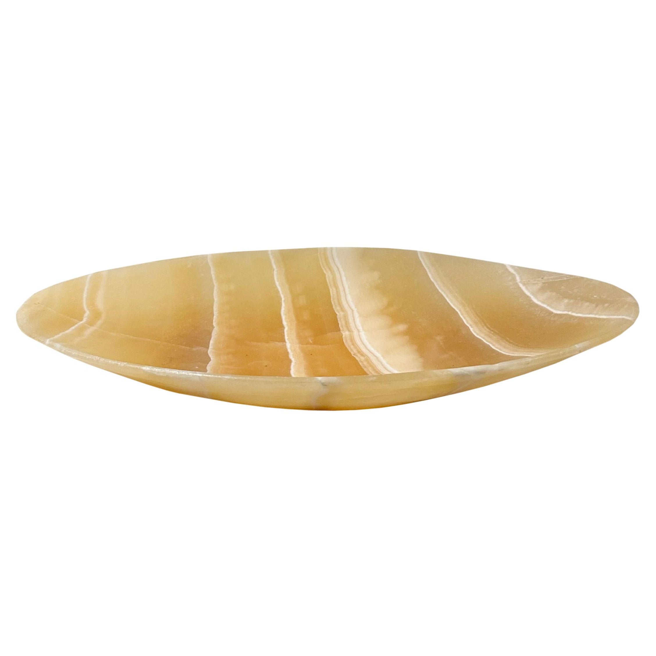 Amber Araconite Alabaster Dish For Sale