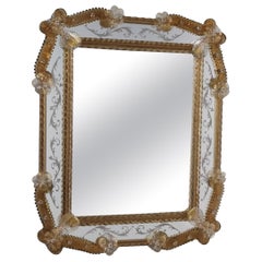 Specchio in vetro di Murano "Ca'Berny" in stile veneziano, di Fratelli Tosi Murano