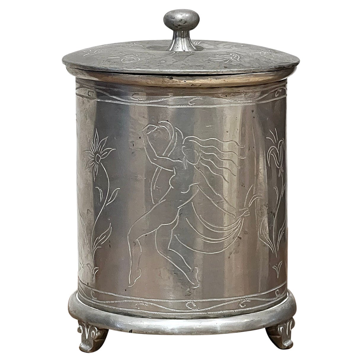 Scandinavian Modern Jar in Pewter, Sweden -1925 For Sale