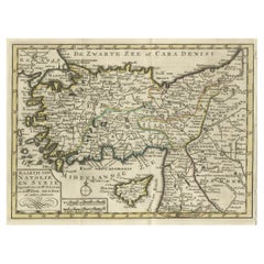 Old Map of Anatolia, part of modern-day Turkey, Armenia and Syria, 1745