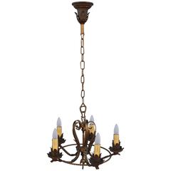 1920s Classic Polychrome Spanish Revival Chandelier