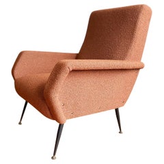 1950s, Italian Accent Chair Designed by Giuseppe Rossi Newly Upholstered Boucle