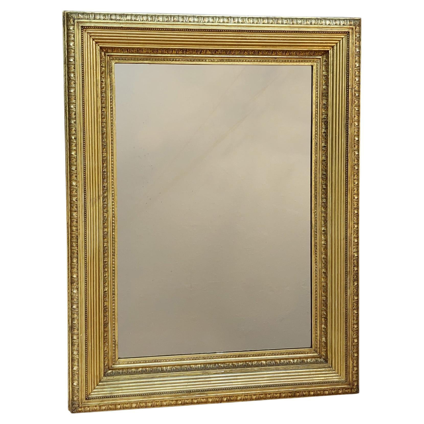 Victorian Giltwood and Gesso Framed Mirror For Sale