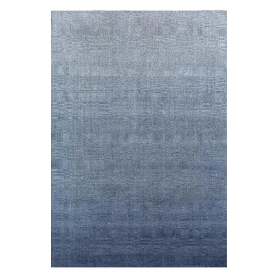 Celestial Hues Indigo Blue Heaven Hand-Loom Rug For Sale at 1stDibs