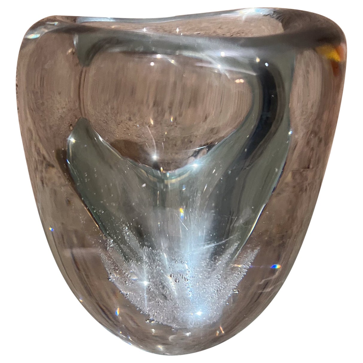 1950s Kaj Franck Iittala Hand Blown Glass Small Vase Finland